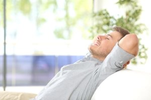 man after following the stress relief tips for young adults