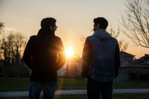 two friends discuss their need for cocaine addiction treatment because their recreational use has increased